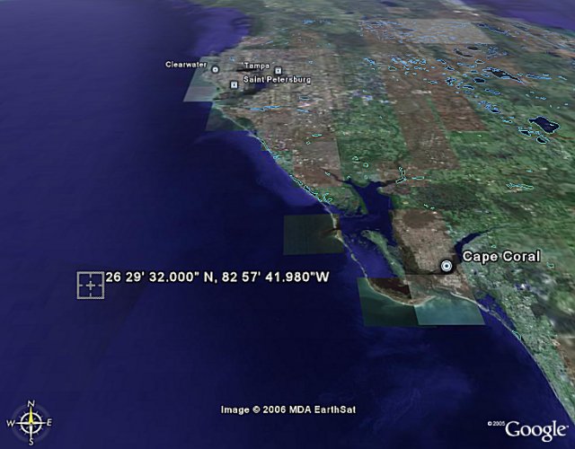 Satellite image, Gulf of Mexico